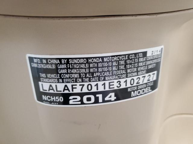 2014 HONDA NCH50 LALAF7011E3102727