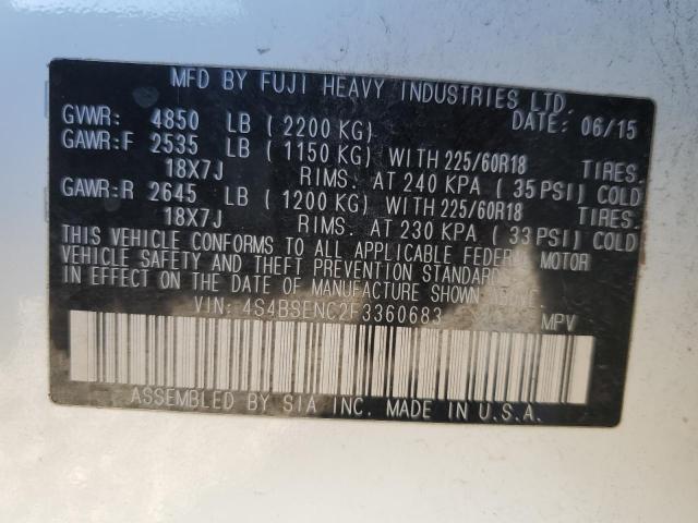 4S4BSENC2F3360683 Subaru Outback 3.6r Limited