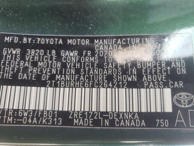 2015 TOYOTA UK 2T1BURHE6FC264212