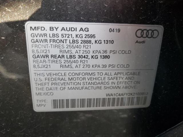 2019 AUDI SQ5 PRESTI WA1C4AFY2K2103913
