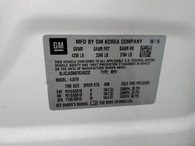 2015 BUICK ENCORE - KL4CJASB6FB246332