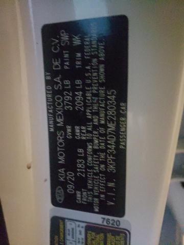 3KPF34AD7ME280345 KIA Forte