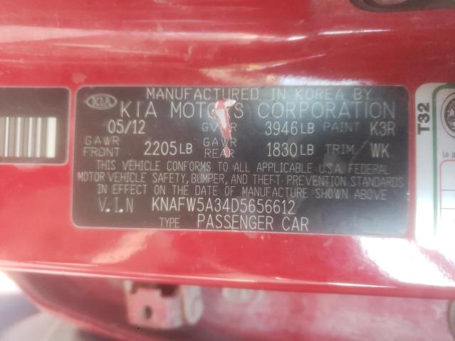 KNAFW5A34D5656612 KIA FORTE SX