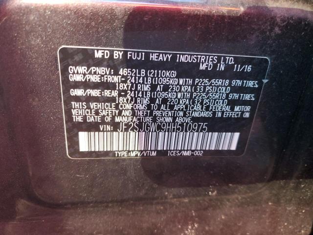 JF2SJGWC9HH510975 Subaru Forester 2.0xt Touring