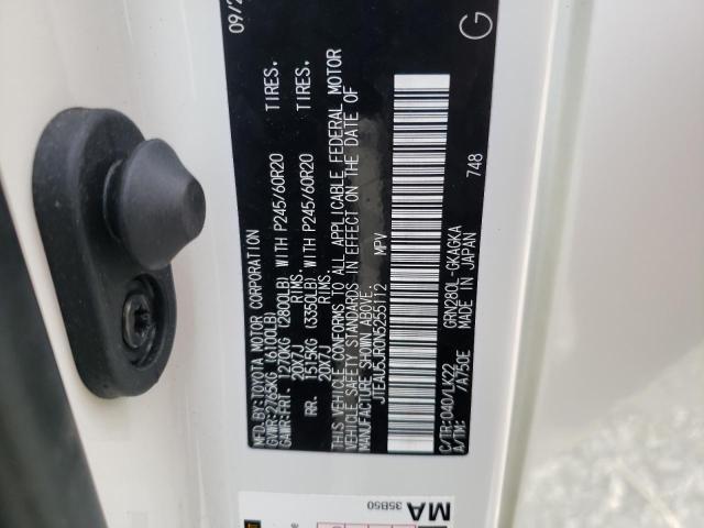 2022 TOYOTA 4RUNNER TR - JTEAU5JR0N5255112