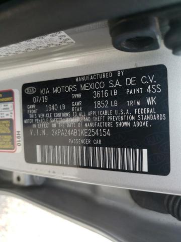 3KPA24AB1KE254154 KIA RIO S