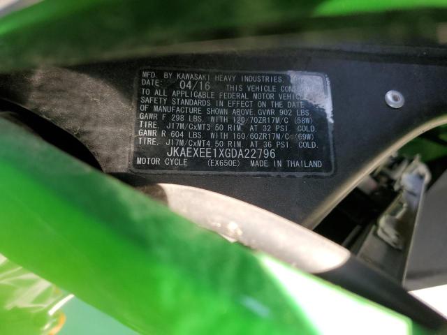 2016 KAWASAKI EX650 E - JKAEXEE1XGDA22796