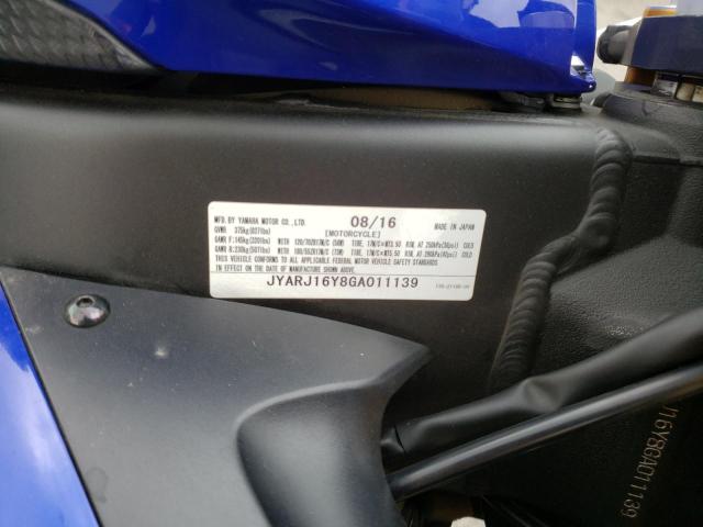 2016 YAMAHA YZFR6 C JYARJ16Y8GA011139