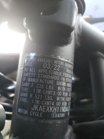 2022 KAWASAKI EX400 - JKAEXKH11NDAJ2066