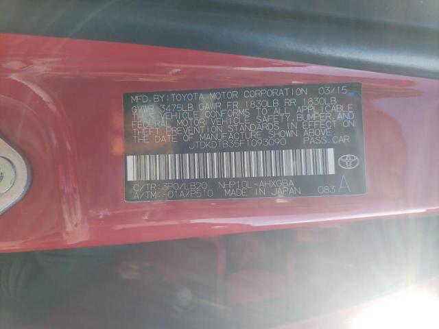 2015 TOYOTA UK JTDKDTB35F1093090