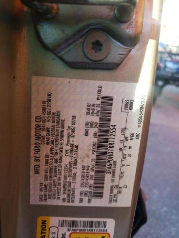2019 FORD FUSION ENE 3FA6P0HD1KR112554