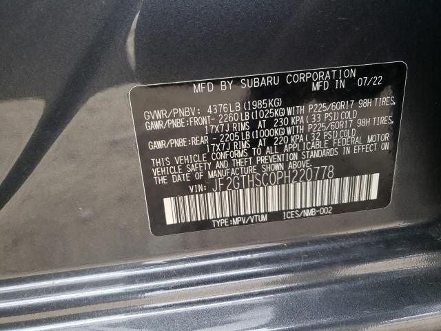 JF2GTHSC0PH220778 Subaru Crosstrek Sport