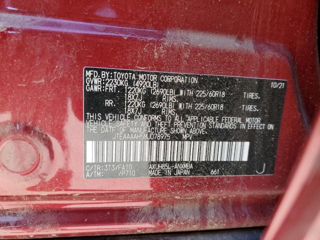 2021 TOYOTA VENZA XLE JTEAAAAH5MJ078975