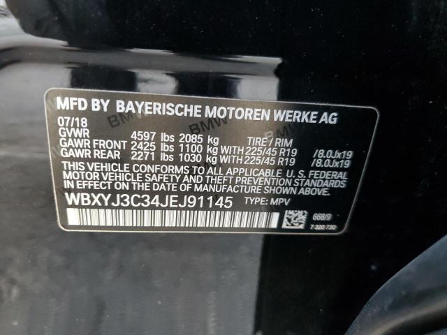 2018 BMW X2 SDRIVE2 WBXYJ3C34JEJ91145