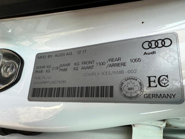 2018 AUDI A3 E-TRON WAUUPBFFXJA079285