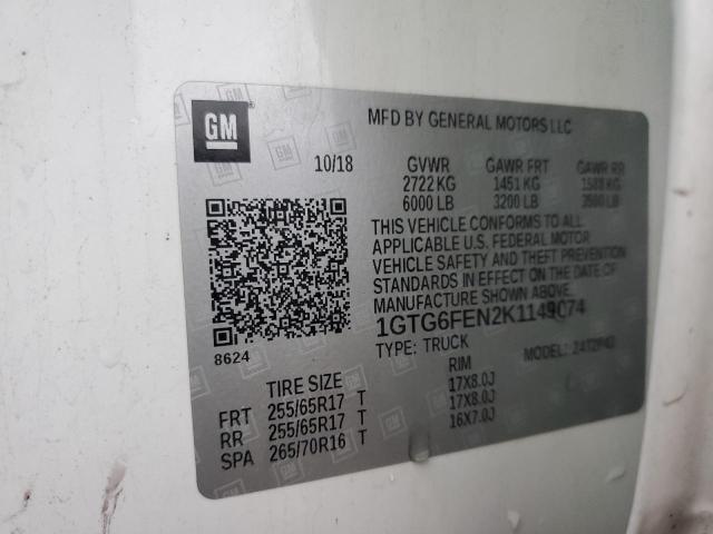 2019 GMC CANYON ALL 1GTG6FEN2K1149074