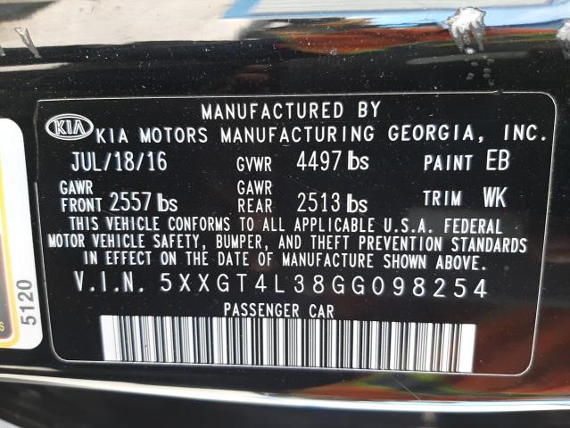 KIA Optima Lx 2016 5XXGT4L38GG098254 Image 12