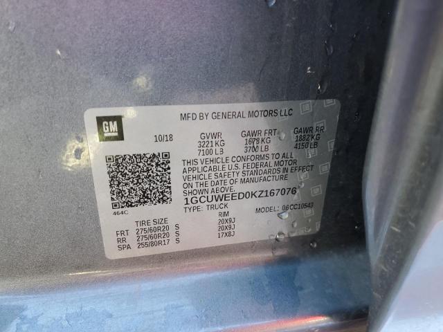 2019 CHEVROLET C1500 1GCUWEED0KZ167076