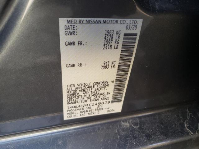 2020 NISSAN ALTIMA S - 1N4BL4BV4LC249829