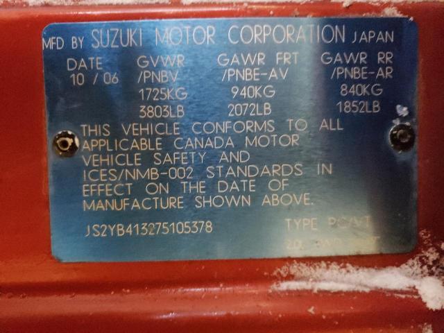 JS2YB413275105378 Suzuki SX4