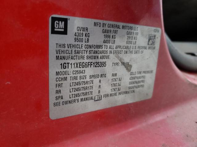 2015 GMC SIERRA C25 1GT11XEG6FF125395