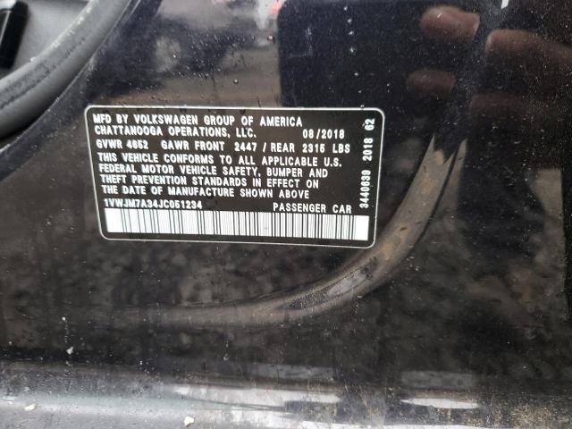 2015 VOLKSWAGEN PASSAT 2.0 1VWJM7A34JC051234