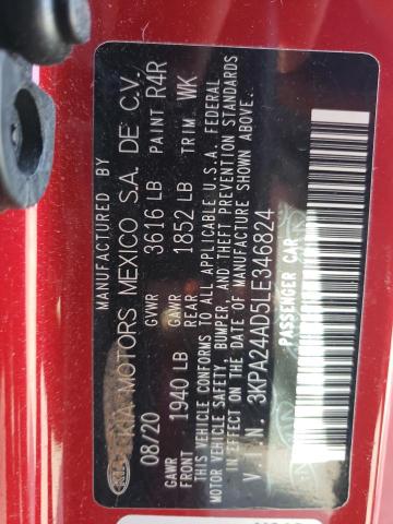 3KPA24AD5LE346824 KIA Rio