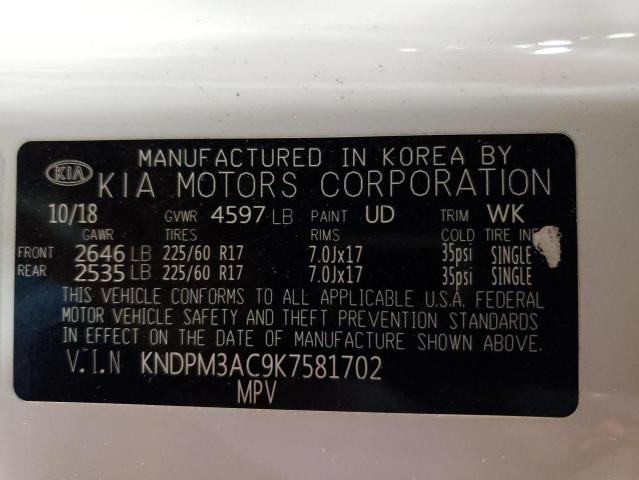 2019 KIA SPORTAGE L - KNDPM3AC9K7581702