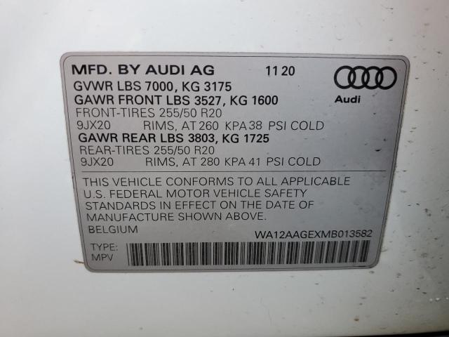 2021 AUDI E-TRON SPO WA12AAGEXMB013582