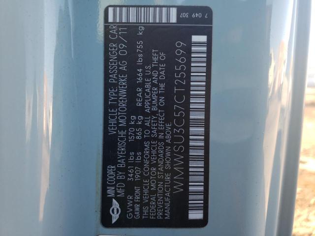 WMWSU3C57CT255699 Mini Cooper