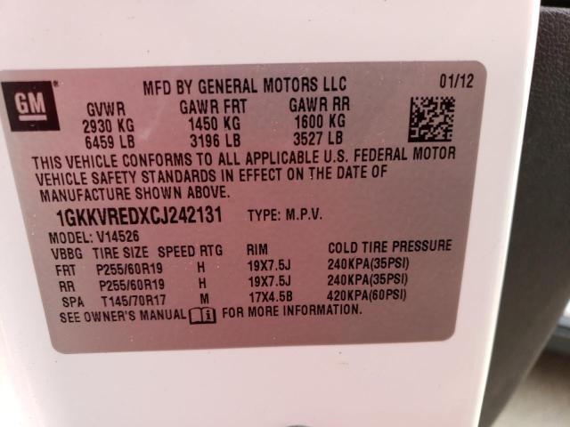 1GKKVREDXCJ242131 GMC Acadia Slt-1