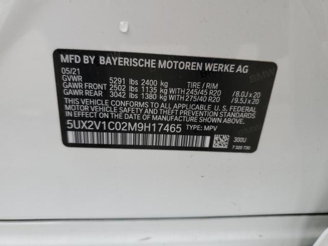 2021 BMW X4 XDRIVE3 - 5UX2V1C02M9H17465