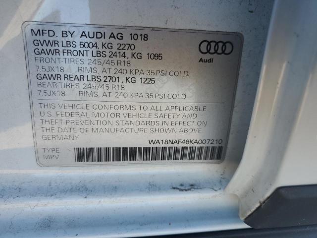 2019 AUDI ALLROAD PR WA18NAF46KA007210