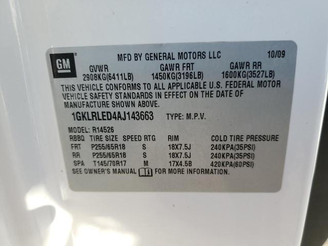 1GKLRLED4AJ143663 GMC Acadia