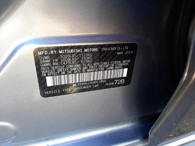 2019 MITSUBISHI MIRAGE LE ML32A5HJ1KH011855