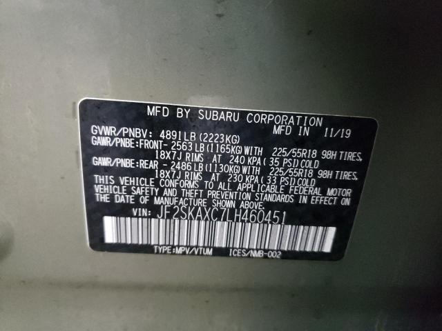 JF2SKAXC7LH460451 Subaru Forester Touring