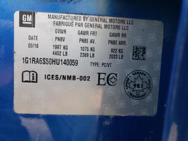 2017 CHEVROLET VOLT LT - 1G1RA6S50HU140059