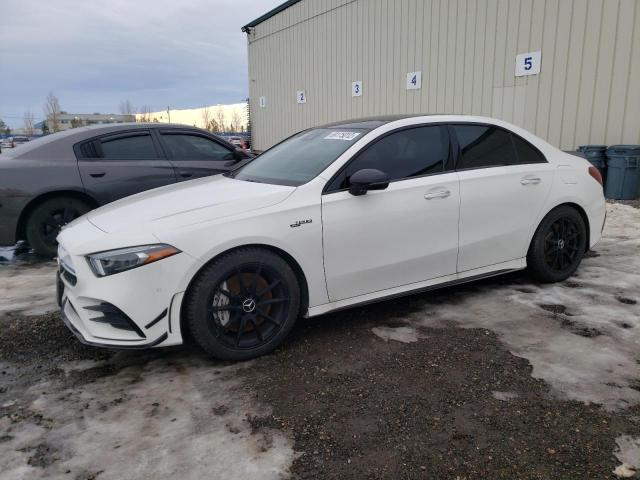 Salvage cars for sale from Copart Rocky View County, AB: 2021 Mercedes-Benz A 35 AMG