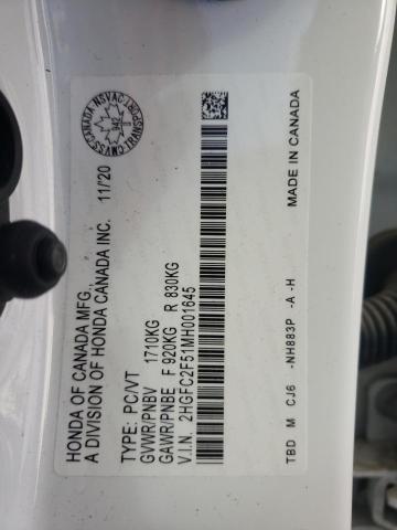 2021 HONDA CIVIC LX - 2HGFC2F51MH001645
