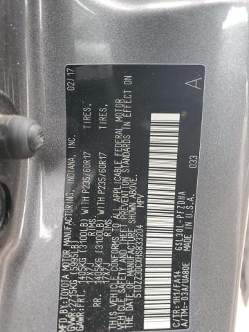 2017 TOYOTA SIENNA - 5TDZZ3DCXHS833204