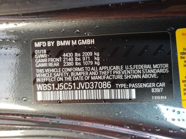 2018 BMW M2 WBS1J5C51JVD37086