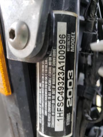 2003 HONDA VTX1800 S 1HFSC49323A100996