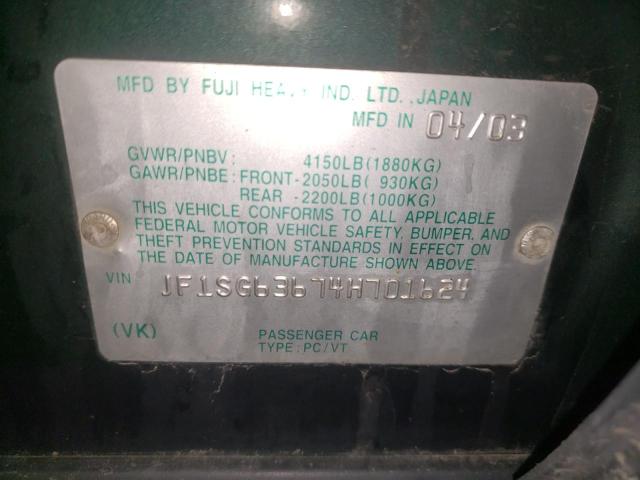JF1SG63674H701624 Subaru Forester 2.5x