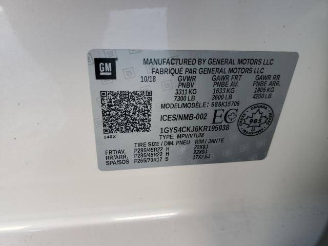 1GYS4CKJ6KR195938 Cadillac Escalade Premium Luxury