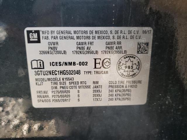 2017 GMC SIERRA K15 - 3GTU2NEC1HG502048