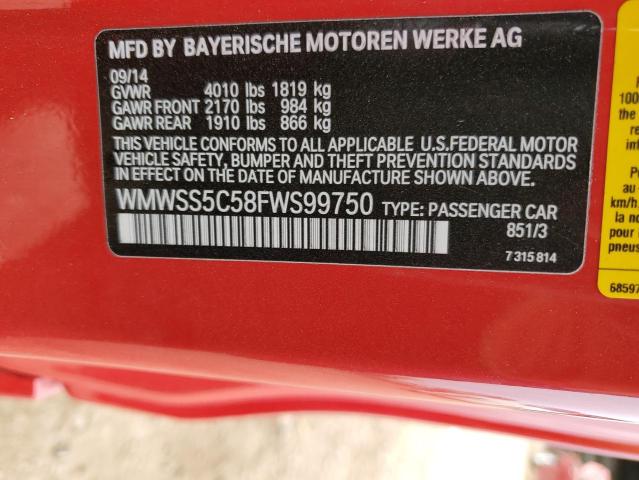 WMWSS5C58FWS99750 Mini Cooper S Paceman