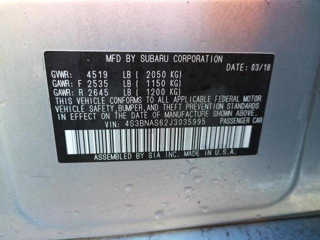 2018 SUBARU LEGACY SPO 4S3BNAS62J3035995