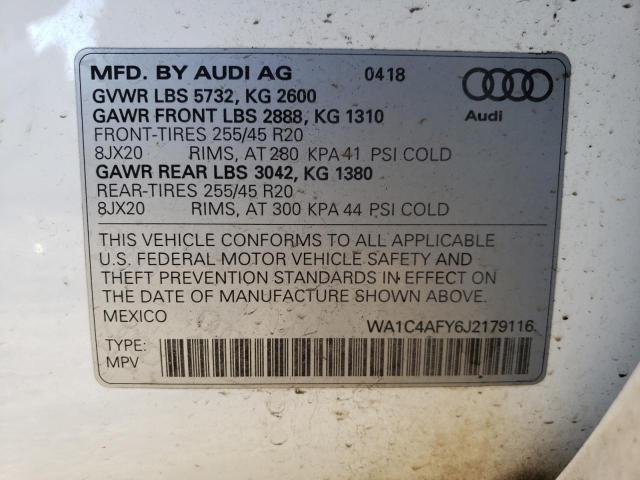 2018 AUDI SQ5 PRESTI WA1C4AFY6J2179116