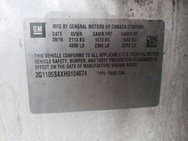 2017 CHEVROLET IMPALA LT - 2G1105SAXH9104674