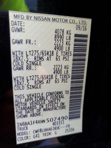 1N6BA1F4XHN507490 Nissan Titan Xd Sl